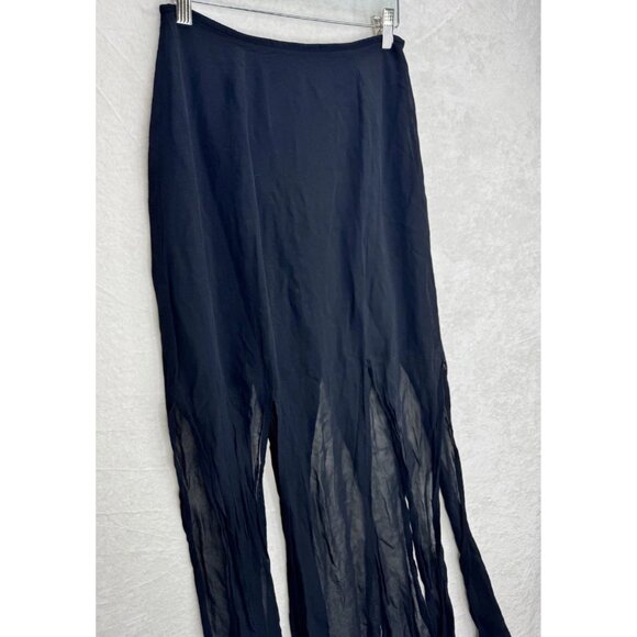 Tadashi Shoji Women's Size 6 Black Maxi Gore Vintage Skirt - Picture 5 of 12